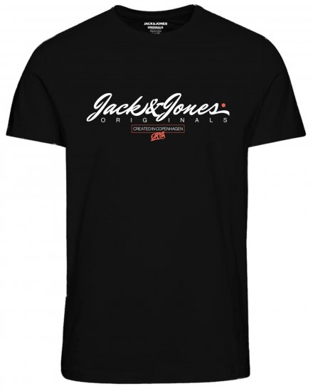 Jack & Jones JORSYMBOL T-shirt Black - Herren-T-shirts - Herren-T-Shirts in großen Größen