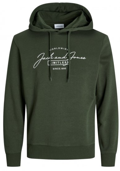 Jack & Jones JJFERRIS SWEAT Hoodie Kombu Green - Herren-sweater und -hoodies - Herren-Sweater und -Hoodies in großen Größen
