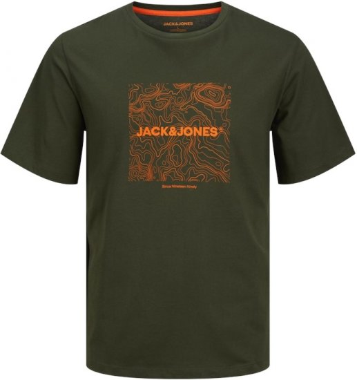 Jack & Jones LINER T-Shirt Kombu Green - Herren-T-shirts - Herren-T-Shirts in großen Größen