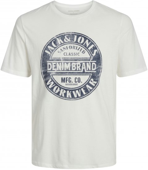 Jack & Jones JJJEANS T-shirt White - Herren-T-shirts - Herren-T-Shirts in großen Größen