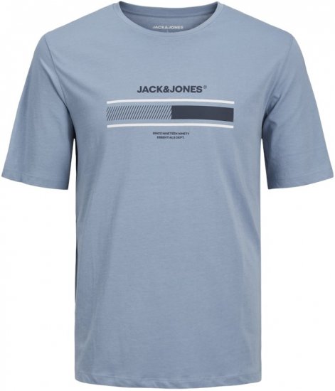 Jack & Jones SOUTH T-Shirt Light Blue - Herren-T-shirts - Herren-T-Shirts in großen Größen