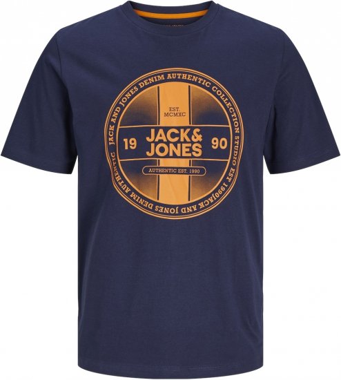 Jack & Jones JJRIO T-Shirt Navy Blazer - Herren-T-shirts - Herren-T-Shirts in großen Größen