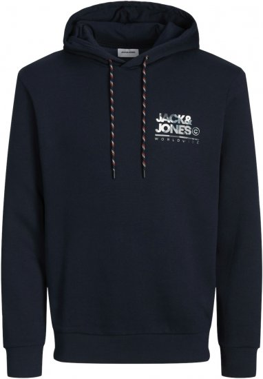 Jack & Jones JJLUKE Hoodie Navy Blazer - Herren-sweater und -hoodies - Herren-Sweater und -Hoodies in großen Größen