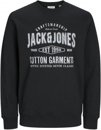 Jack & Jones JJJEANS Sweatshirt Black - Herren-sweater und -hoodies - Herren-Sweater und -Hoodies in großen Größen