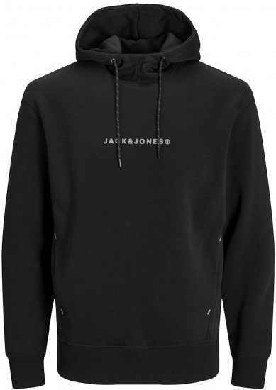 Jack & Jones TREE Hoodie Black - Herren-sweater und -hoodies - Herren-Sweater und -Hoodies in großen Größen