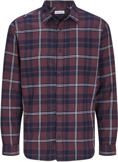 Jack & Jones JOSHUA LS Flannel Shirt Violet - Herrenhemden - Herrenhemden in großen Größen
