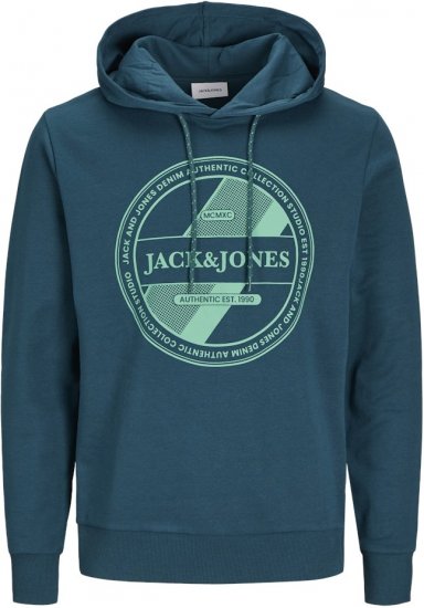 Jack & Jones RIO Hoodie Deep Teal - Herren-sweater und -hoodies - Herren-Sweater und -Hoodies in großen Größen