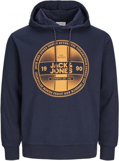 Jack & Jones RIO Hoodie Navy Blazer - Herren-sweater und -hoodies - Herren-Sweater und -Hoodies in großen Größen
