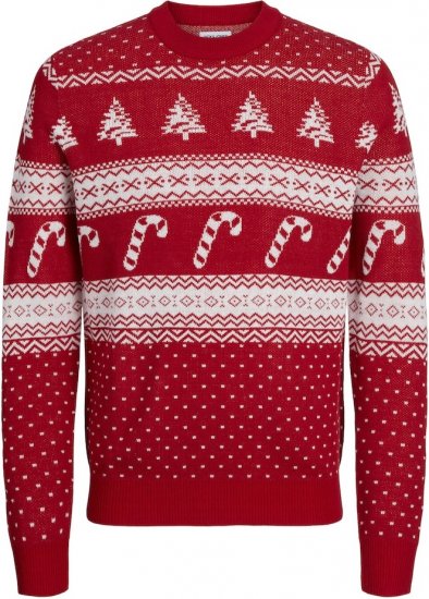 Jack & Jones GABRIEL XMAS Knitted Sweater Red - Herren-Sweater und -Hoodies in großen Größen - Herren-Sweater und -Hoodies in großen Größen