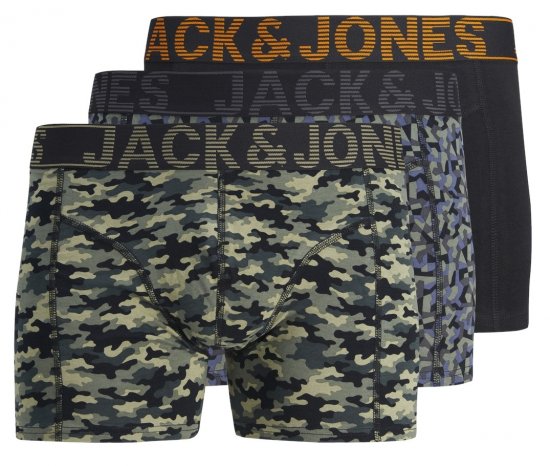 Jack & Jones JACDANNY Trunks 3-Pack Camo/Black - Herrenunterwäsche & bademode - Herrenunterwäsche & Bademode in großen Größen