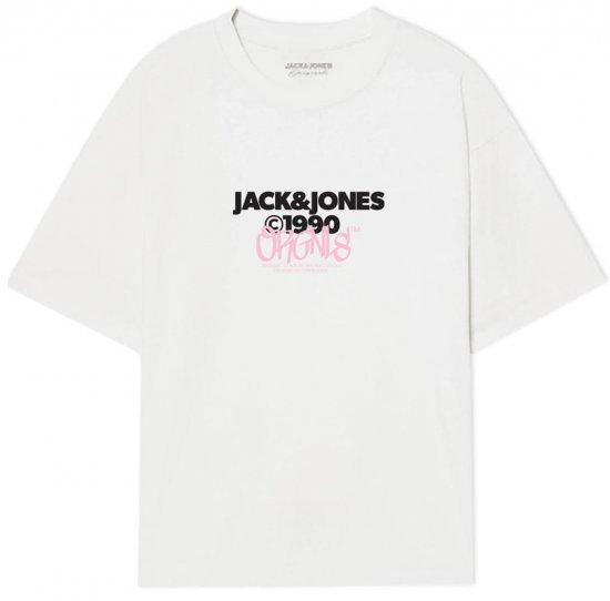 Jack & Jones JORBUSHWICK T-Shirt Bright White - Herren-T-shirts - Herren-T-Shirts in großen Größen