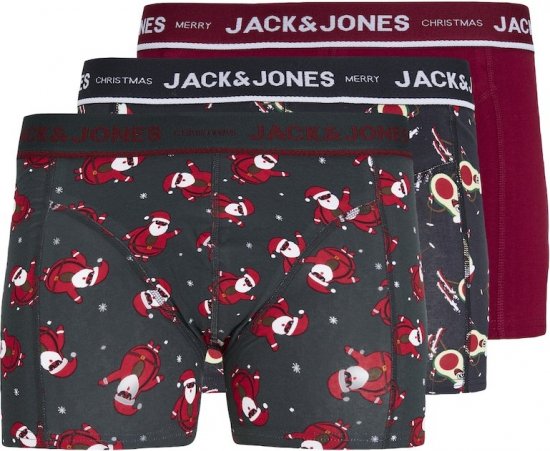 Jack & Jones MERRY X-MAS Trunks 3-Pack Dark Navy - Herrenunterwäsche & bademode - Herrenunterwäsche & Bademode in großen Größen