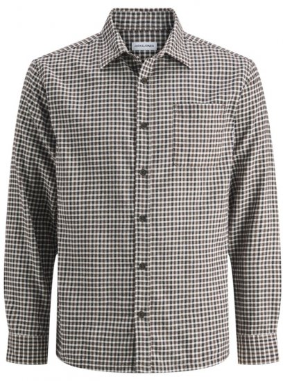 Jack & Jones Mini Check Long Sleeve Shirt Navy Blazer - Herrenhemden - Herrenhemden in großen Größen