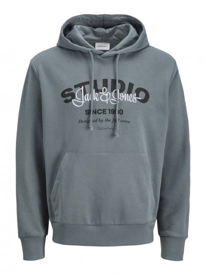 Jack & Jones Yuki Hood Sweatshirt Stormy Weather - Herren-sweater und -hoodies - Herren-Sweater und -Hoodies in großen Größen
