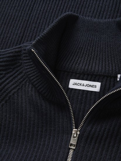 Jack & Jones Pannel Zip Knit Cardigan Sky Captain - Herren-sweater und -hoodies - Herren-Sweater und -Hoodies in großen Größen