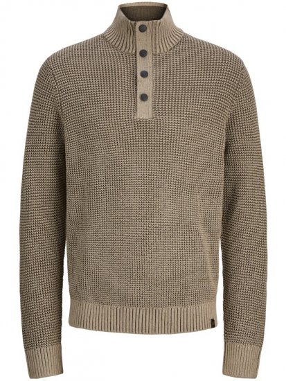 Jack & Jones Ethan High Neck Knit Pullover Crockery - Herren-sweater und -hoodies - Herren-Sweater und -Hoodies in großen Größen