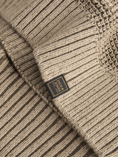 Jack & Jones Ethan High Neck Knit Pullover Crockery - Herren-sweater und -hoodies - Herren-Sweater und -Hoodies in großen Größen