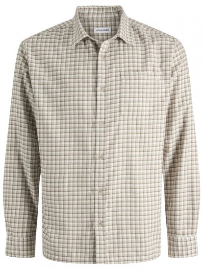 Jack & Jones Mini Check Long Sleeve Shirt Atmosphere - Herrenhemden - Herrenhemden in großen Größen