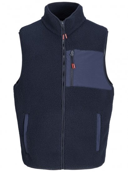 Jack & Jones Thatcher Fleece Vest Sky Captain - Westen - Outdoor-Westen in großen Größen