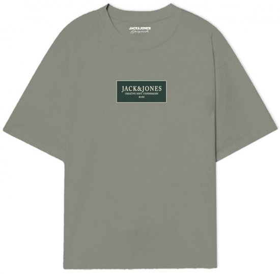 Jack & Jones Greene Crew Neck T-Shirt Seagrass - Herren-T-shirts - Herren-T-Shirts in großen Größen