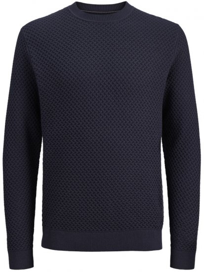 Jack & Jones Barkley Crew Neck Knitted Sweater Night Sky - Herren-sweater und -hoodies - Herren-Sweater und -Hoodies in großen Größen