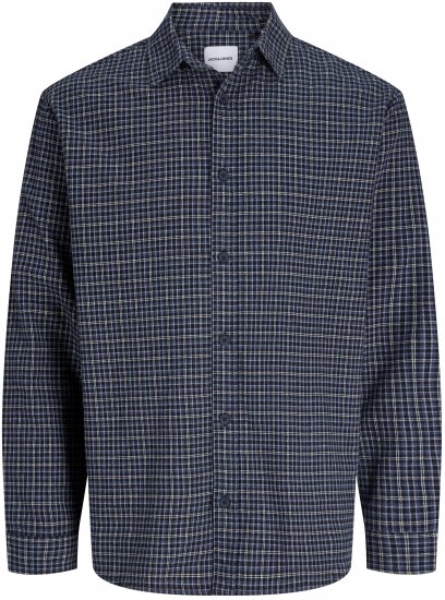 Jack & Jones Carter Check Shirt Navy Blazer - Herrenhemden - Herrenhemden in großen Größen
