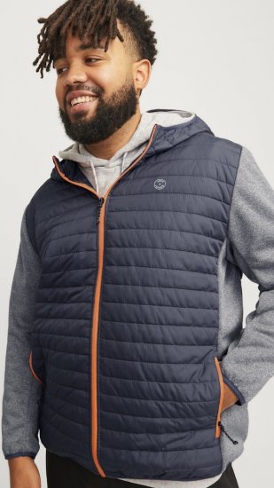 Jack & Jones MULTI QUILTED SET-IN Sleeves Jacket Grey Melange - Herren jacken - Herren Jacken in großen Größen