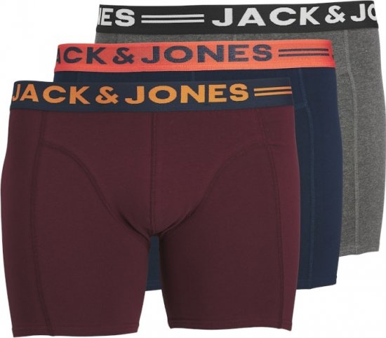 Jack & Jones LICHFIELD Trunks 3-Pack Burgundy - Herrenunterwäsche & bademode - Herrenunterwäsche & Bademode in großen Größen