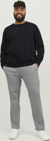 Jack & Jones BASIC Knitted Sweater Black - Herren-sweater und -hoodies - Herren-Sweater und -Hoodies in großen Größen