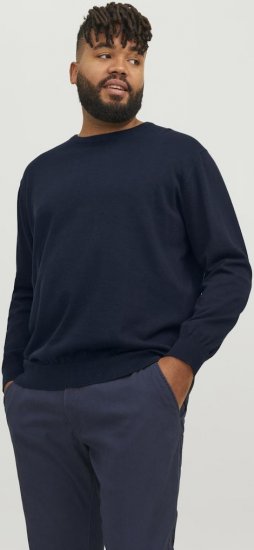 Jack & Jones BASIC Knitted Sweater Navy Blazer - Herren-sweater und -hoodies - Herren-Sweater und -Hoodies in großen Größen
