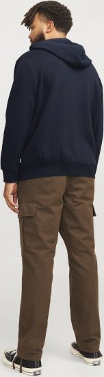 Jack & Jones CORP LOGO PLAY 5 Print Hoodie Navy Blazer - Herren-sweater und -hoodies - Herren-Sweater und -Hoodies in großen Größen