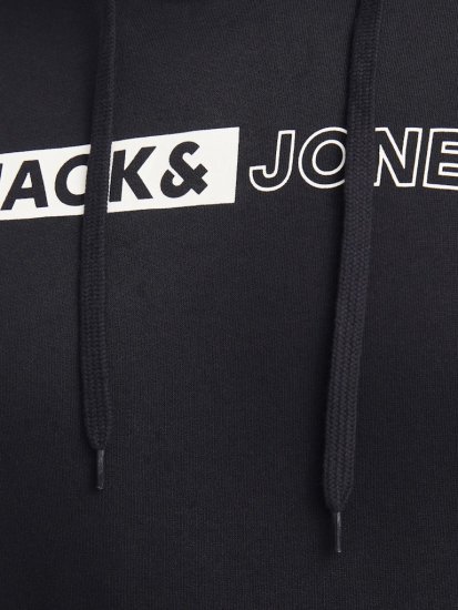 Jack & Jones CORP LOGO PLAY 5 Print Hoodie Black - Herren-sweater und -hoodies - Herren-Sweater und -Hoodies in großen Größen