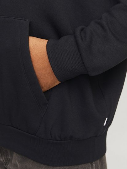 Jack & Jones CORP LOGO PLAY 5 Print Hoodie Black - Herren-sweater und -hoodies - Herren-Sweater und -Hoodies in großen Größen