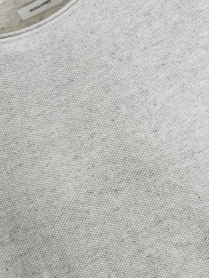 Jack & Jones HILL Knitted Sweater Light Grey Melange - Herren-sweater und -hoodies - Herren-Sweater und -Hoodies in großen Größen