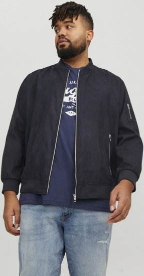 Jack & Jones ROCKY Faux Suede Bomber Jacket Jet Black - Herren jacken - Herren Jacken in großen Größen