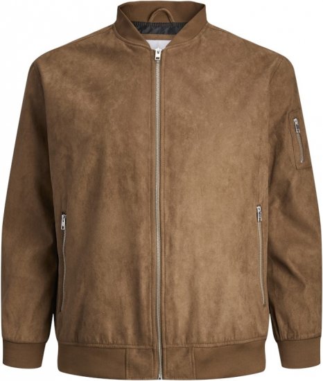 Jack & Jones ROCKY Faux Suede Bomber Jacket Brown - Herren jacken - Herren Jacken in großen Größen