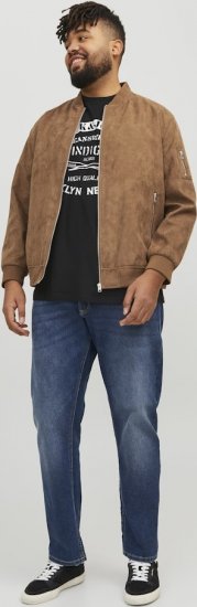 Jack & Jones ROCKY Faux Suede Bomber Jacket Brown - Herren jacken - Herren Jacken in großen Größen