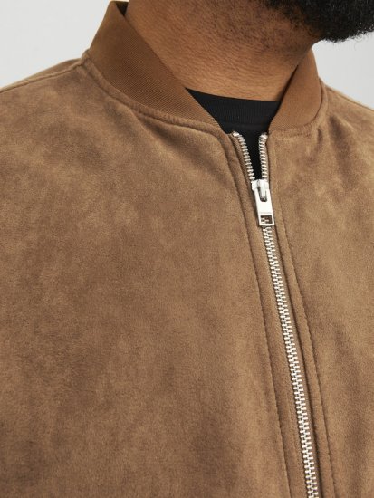 Jack & Jones ROCKY Faux Suede Bomber Jacket Brown - Herren jacken - Herren Jacken in großen Größen
