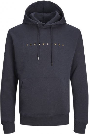 Jack & Jones STAR Hoodie Dark Navy - Herren-sweater und -hoodies - Herren-Sweater und -Hoodies in großen Größen
