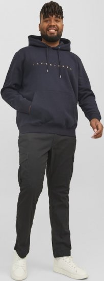 Jack & Jones STAR Hoodie Dark Navy - Herren-sweater und -hoodies - Herren-Sweater und -Hoodies in großen Größen