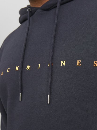 Jack & Jones STAR Hoodie Dark Navy - Herren-sweater und -hoodies - Herren-Sweater und -Hoodies in großen Größen