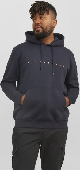 Jack & Jones STAR Hoodie Dark Navy - Herren-sweater und -hoodies - Herren-Sweater und -Hoodies in großen Größen