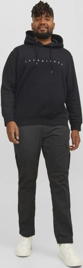 Jack & Jones STAR Hoodie Black - Herren-sweater und -hoodies - Herren-Sweater und -Hoodies in großen Größen