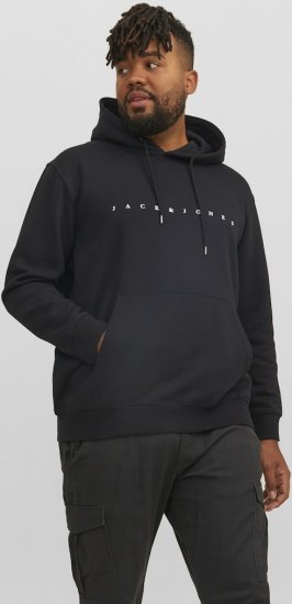 Jack & Jones STAR Hoodie Black - Herren-sweater und -hoodies - Herren-Sweater und -Hoodies in großen Größen