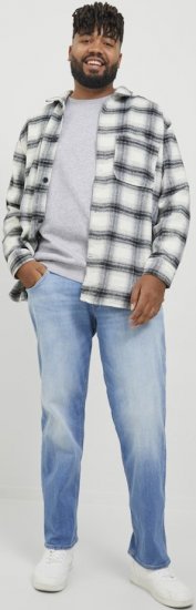 Jack & Jones BRADLEY Sweatshirt Light Grey Melange - Herren-sweater und -hoodies - Herren-Sweater und -Hoodies in großen Größen