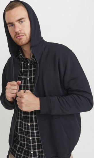 Jack & Jones BRADLEY Zip Hoodi Black - Herren-sweater und -hoodies - Herren-Sweater und -Hoodies in großen Größen