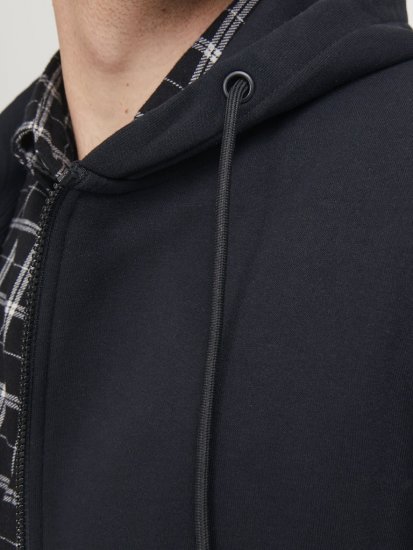 Jack & Jones BRADLEY Zip Hoodi Black - Herren-sweater und -hoodies - Herren-Sweater und -Hoodies in großen Größen