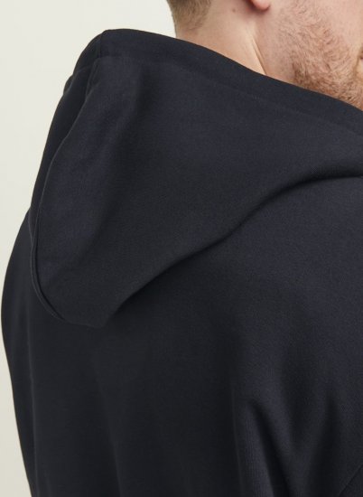 Jack & Jones BRADLEY Zip Hoodi Black - Herren-sweater und -hoodies - Herren-Sweater und -Hoodies in großen Größen