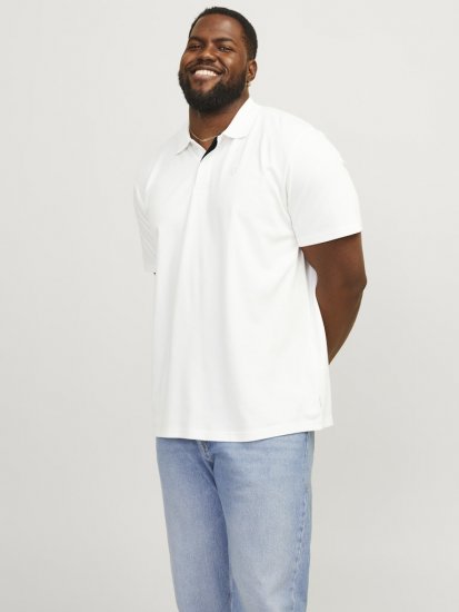 Jack & Jones Rodney Short Sleeve Polo White - Polo-shirts für herren - Polo-Shirts für Herren in großen Größen