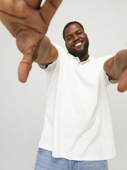 Jack & Jones Rodney Short Sleeve Polo White - Polo-shirts für herren - Polo-Shirts für Herren in großen Größen